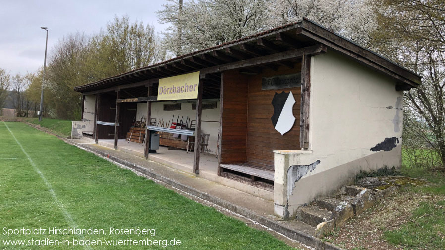 Rosenberg, Sportplatz Hirschlanden