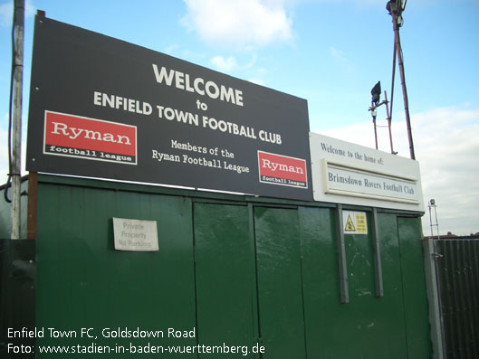 Goldsdown Road, Enfield Town FC