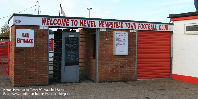 Vauxhall Road, Hemel Hempstead Town FC