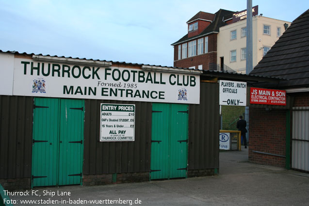 Ship Lane, Thurrock FC