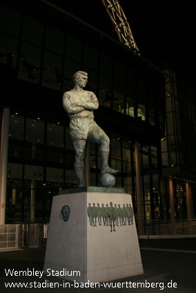 Wembley Stadium at night, London