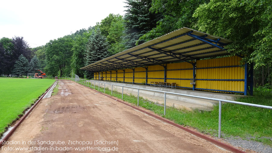 Zschopau, Stadion in der Sandgrube